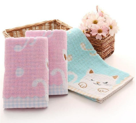 Cute Kitty Cotton Hand Towel