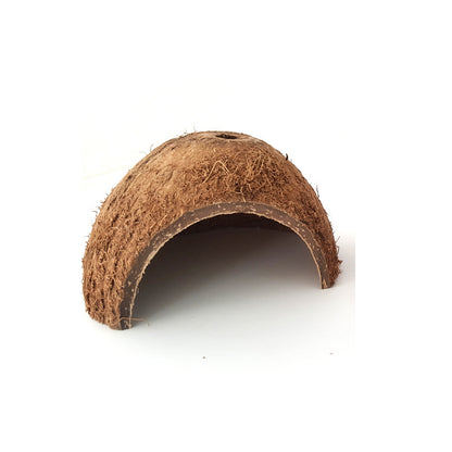 Reptile cache cave natural nest coconut shell