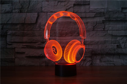 Stereo earphone illusion decorative table lamp