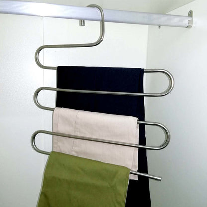 Magic non-slip s-type home pants rack