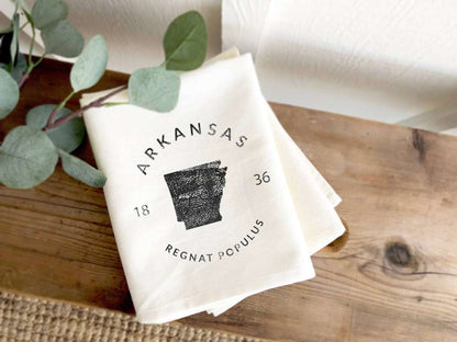 State Badge and Motto - Cotton Tea Towel