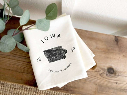 State Badge and Motto - Cotton Tea Towel