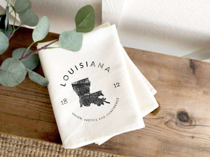 State Badge and Motto - Cotton Tea Towel