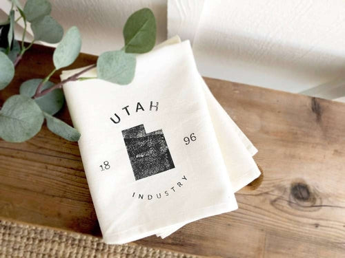 State Badge and Motto - Cotton Tea Towel