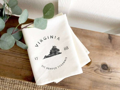 State Badge and Motto - Cotton Tea Towel