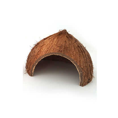 Reptile cache cave natural nest coconut shell