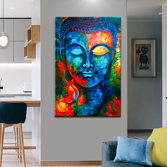 God Buddha Wall Art Canvas  Modern Buddha Canvas Art Paintings On The Wall Canvas Pictures Buddhism Posters Wall Decor