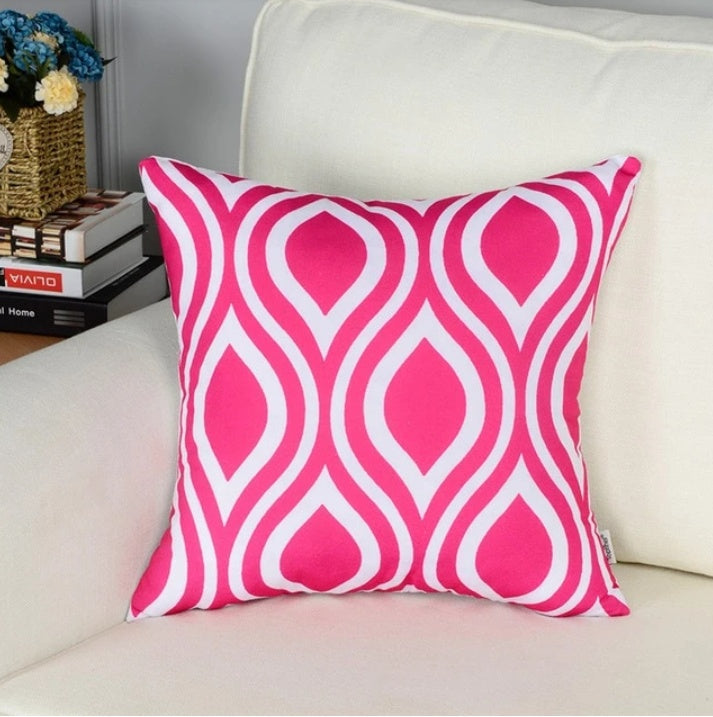 Geometric short plush pillowcase cushion cover