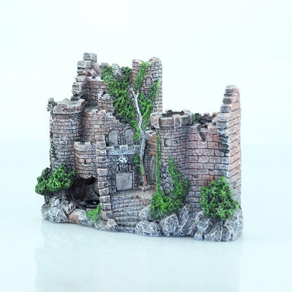 Fish tank resin castle decoration