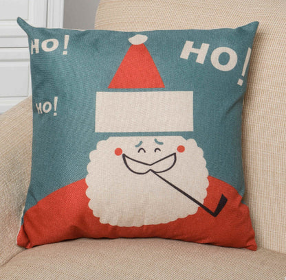 Christmas linen pillowcase