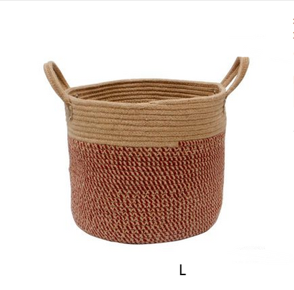 Cotton Linen Storage Laundry Basket