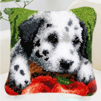 Carpet Embroidered Pillow Thick Wool Three-Dimensional Cross Stitch Pillow