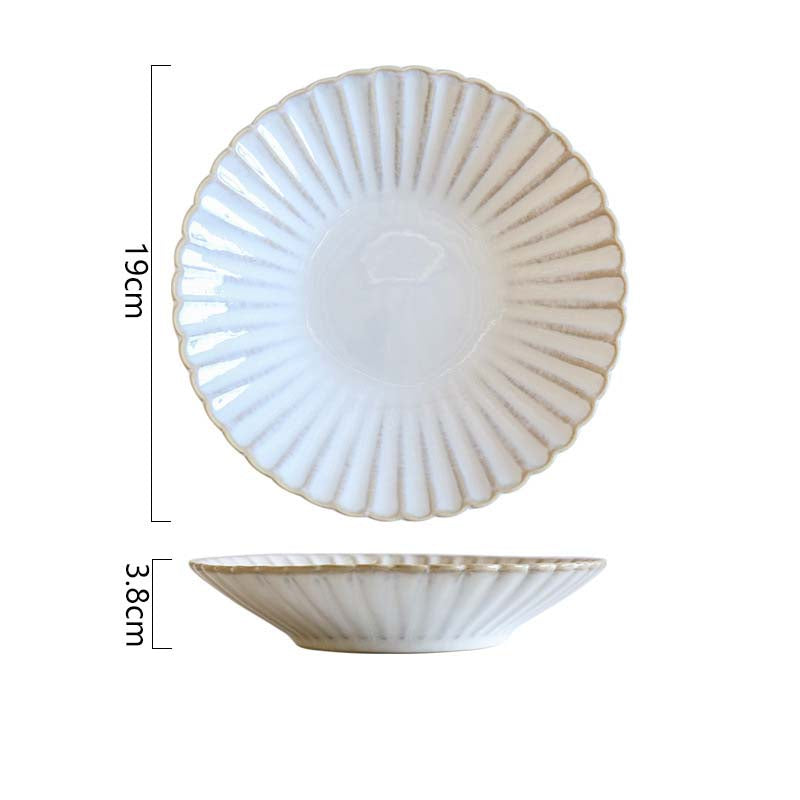 Simple Lace Kiln Glazed Ceramic Tableware Dish