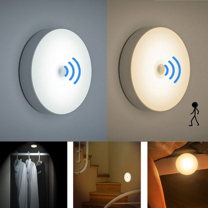 New LED Body Induction Small Night Light USB Charging