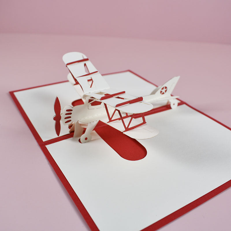 Children's Handmade Aircraft Creative Three-dimensional Greeting Cards