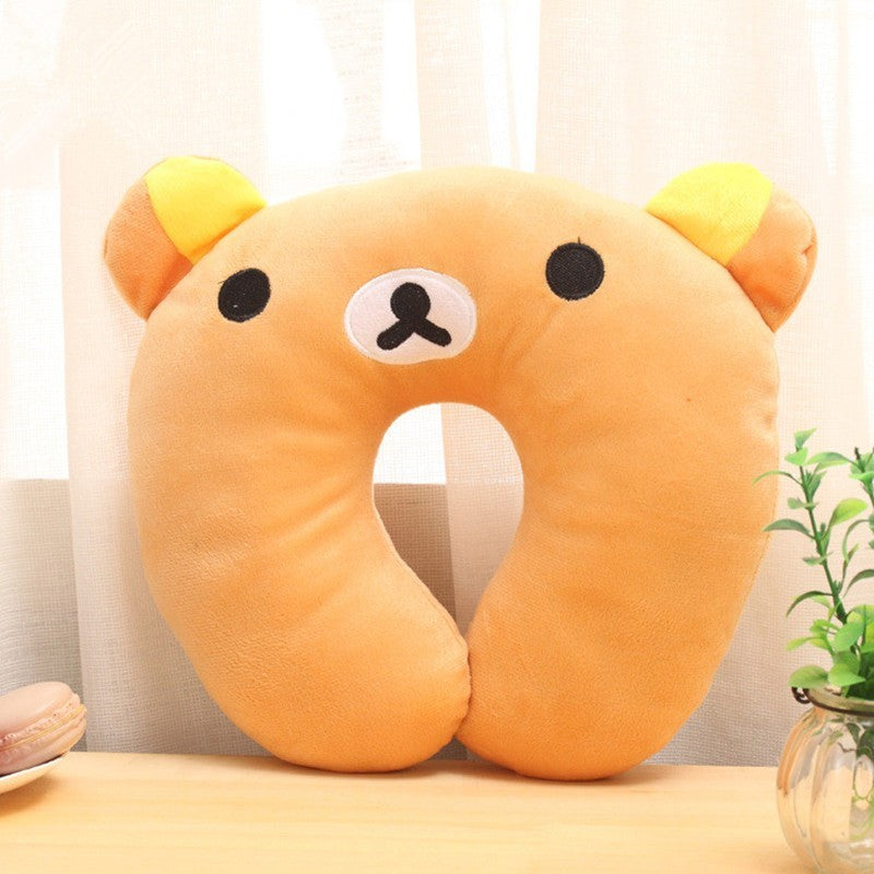 Comfortable Multi-Color Cartoon Animal U Shaped Travel Neck Pillow