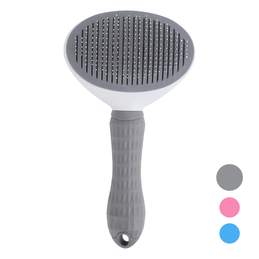 Cat Self-Cleaning Comb Stainless Steel Dog Comb Hair Brush One Key To Remove Floating Artifact