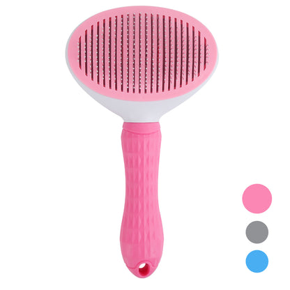 Cat Self-Cleaning Comb Stainless Steel Dog Comb Hair Brush One Key To Remove Floating Artifact