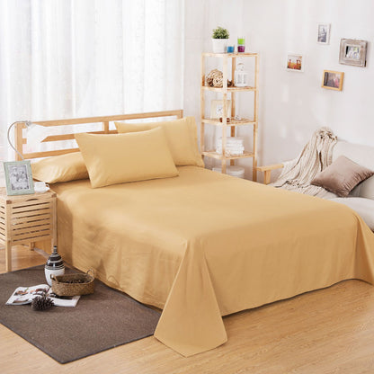 Pure Color Polyester Cotton Extra Bed Sheets Hotel Home