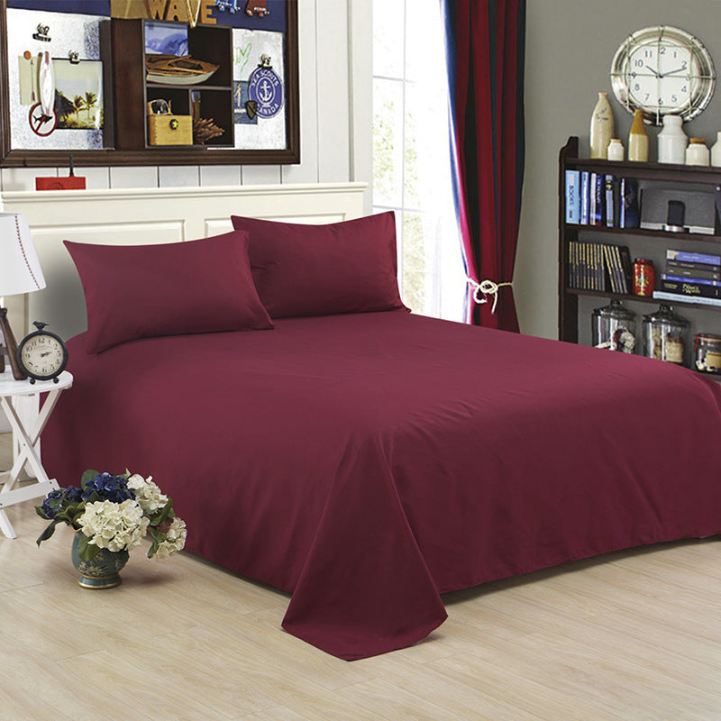 Pure Color Polyester Cotton Extra Bed Sheets Hotel Home