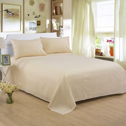 Pure Color Polyester Cotton Extra Bed Sheets Hotel Home