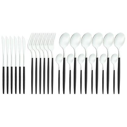 Stainless Steel Steak Knife, Fork And Spoon Set