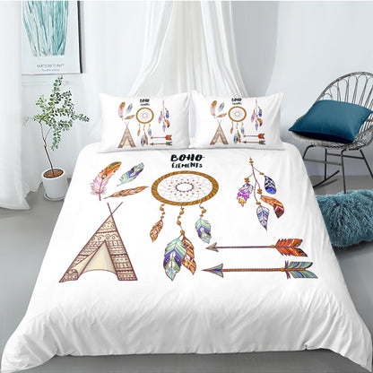 Digital Printing Quilt Cover Three-piece Foreign Trade Dream Catcher Series