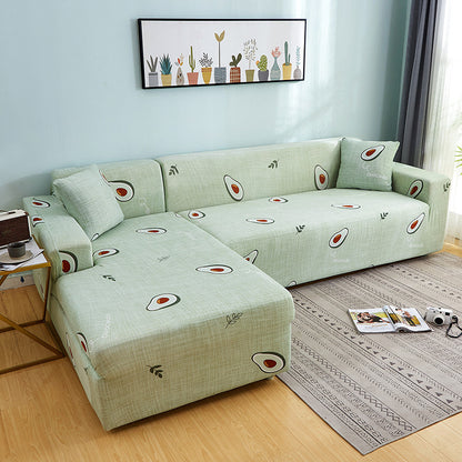 Geometric Design Spandex Corner Sofa Covers Long Elastic Material Couch Cases