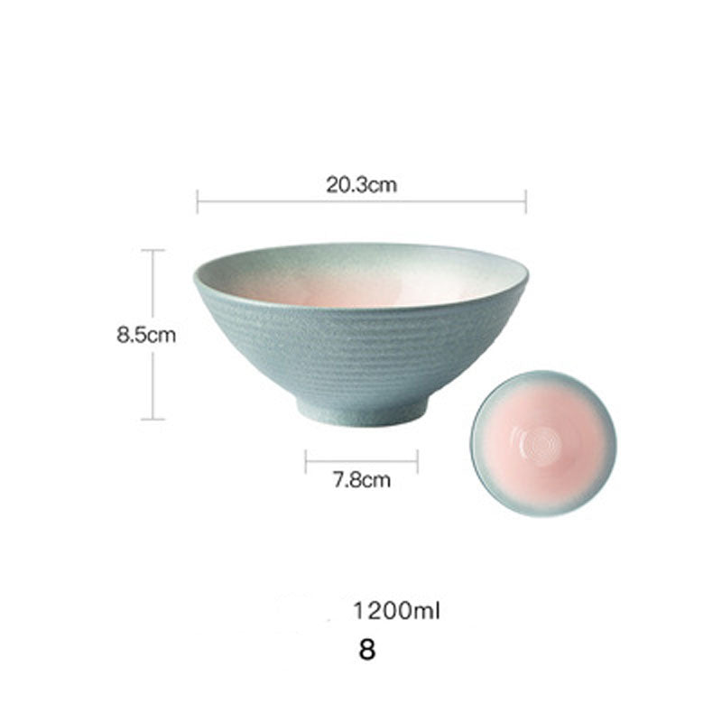 European Style Hotel Restaurant Big Dish Creative Ramen Beef Noodle Ceramic Bowl