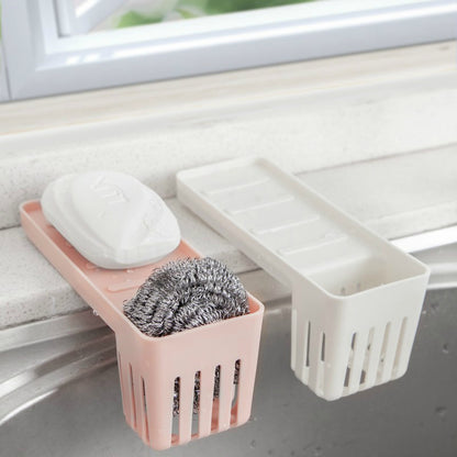 Sink Suction Cup Rack Cleaning Brush Rack Drain Kitchen Non-Perforated Sponge Spoon Soap Storage Rack