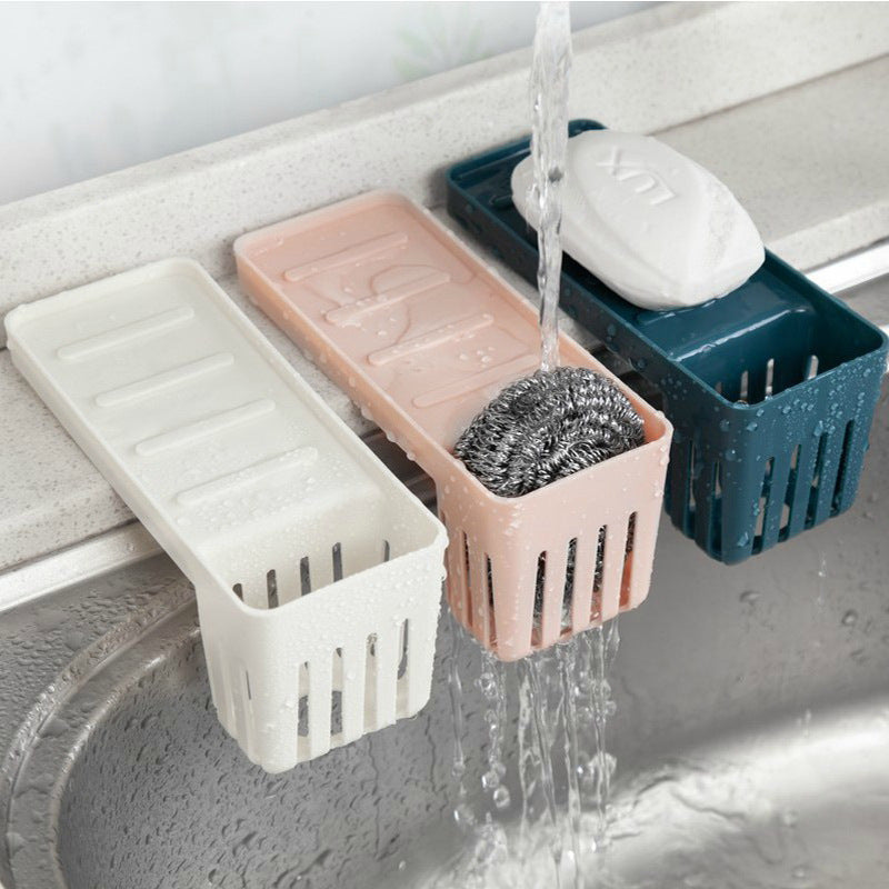 Sink Suction Cup Rack Cleaning Brush Rack Drain Kitchen Non-Perforated Sponge Spoon Soap Storage Rack