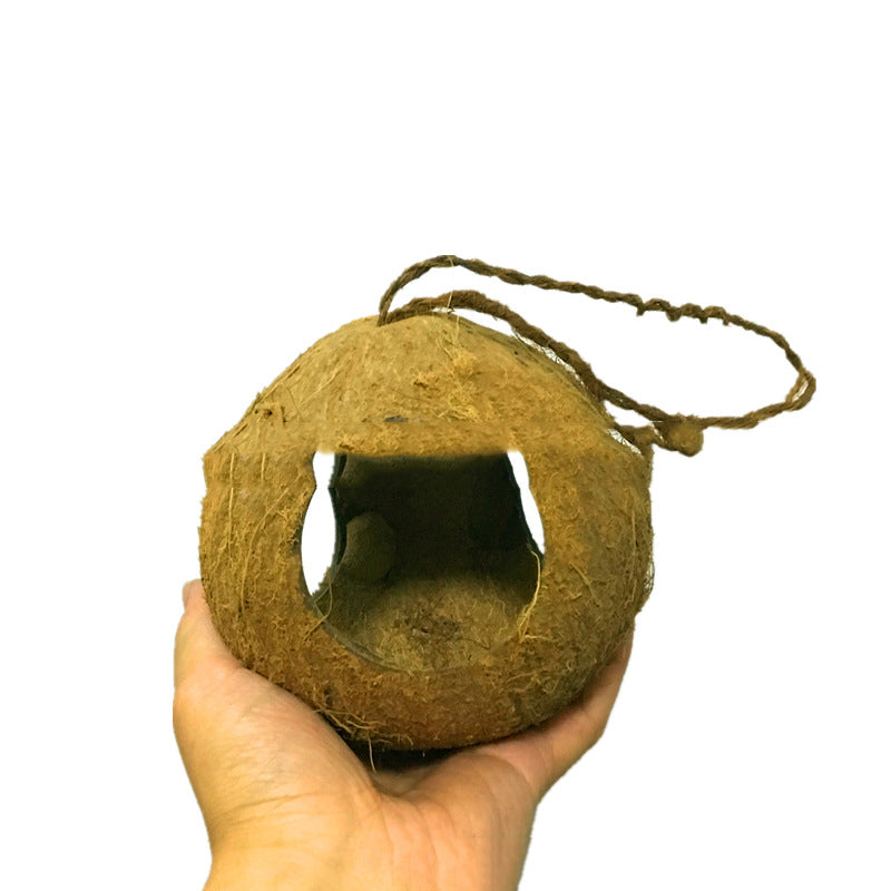 Creative Coconut Shell Bird Nest Feeder