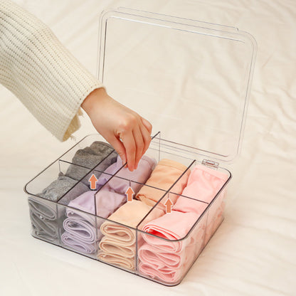 Grid Underwear Storage Box Compartment Wardrobe