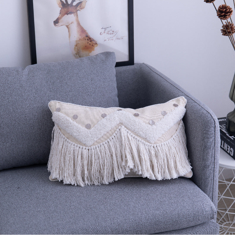 Bohemian Cushion Cover with Elegant Tassels Decorative Pillowcases for Home Bed Sofa Car Pillow Case 45x45cm 30x50cm GH4404