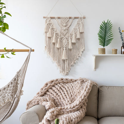 Hand-woven Pendant Macrame Wall Hanging Boho Woven Tapestry Bohemian Crafts Room Decoration Gorgeous Tapestry For Home Decor