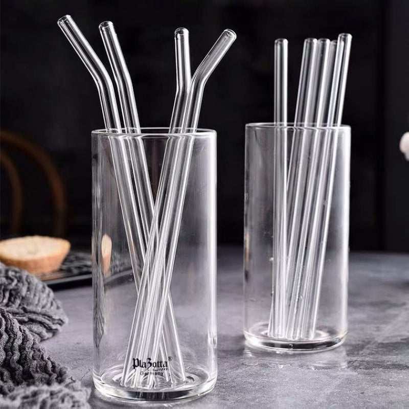 Glass Straws, Pearl Milk Tea Coarse Drinking Straws, Non-disposable Transparent Water Cups, Long Straws