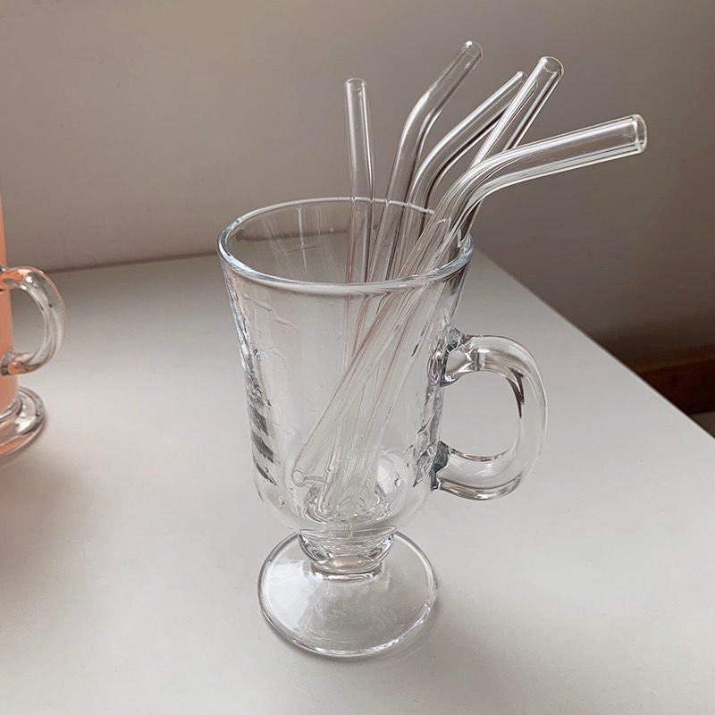 Glass Straws, Pearl Milk Tea Coarse Drinking Straws, Non-disposable Transparent Water Cups, Long Straws