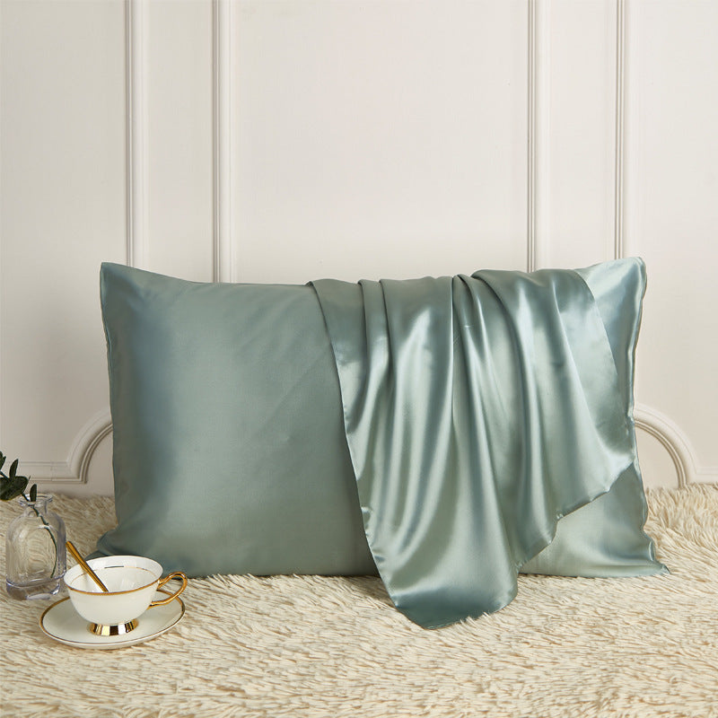 Silk Pillowcase Pure Color  Silk Pillow Single Plain Color Pillow