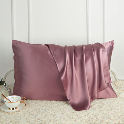 Silk Pillowcase Pure Color  Silk Pillow Single Plain Color Pillow