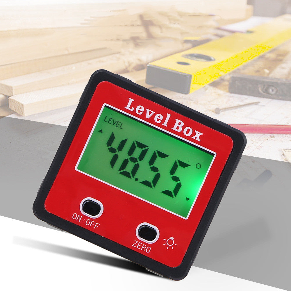 Red Precision Digital Double Key Inclinometer