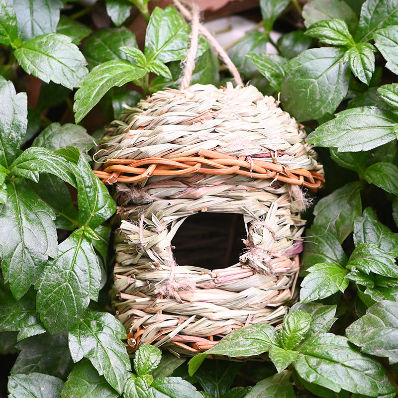 Creative Straw Birds Nest Handicraft Hand-Woven Straw Bird Cage