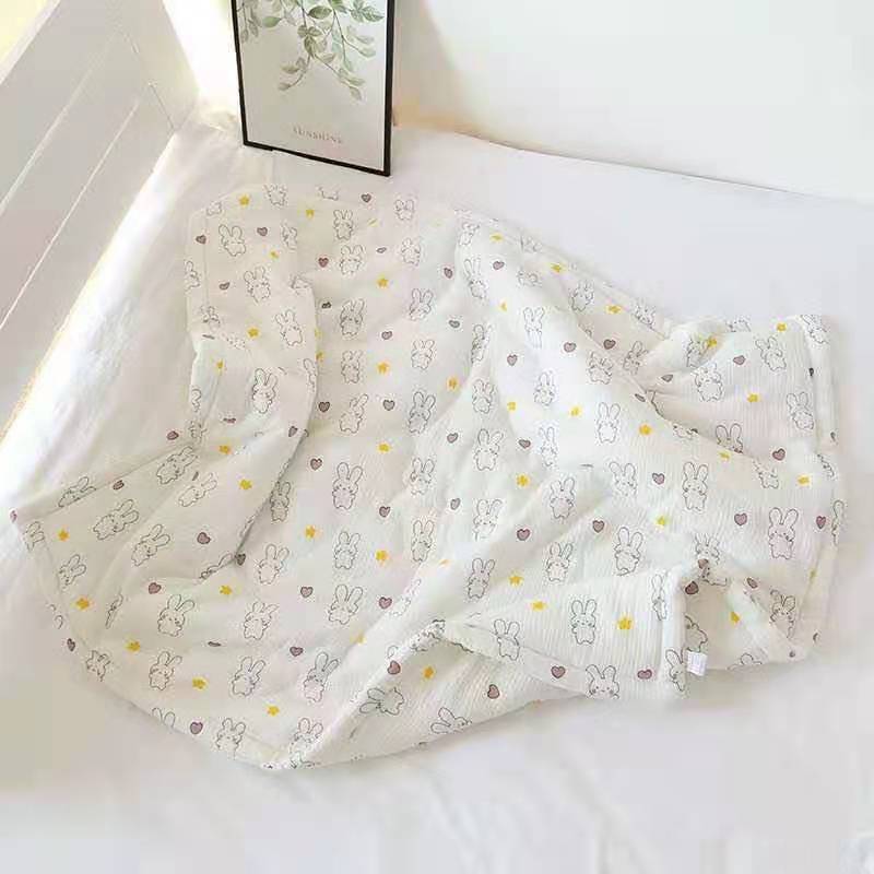 Cotton Quilt Four Seasons Baby Air-Conditioned Bedroom Blanket Quilt Nursery Baby Kids Children Bed Quilt