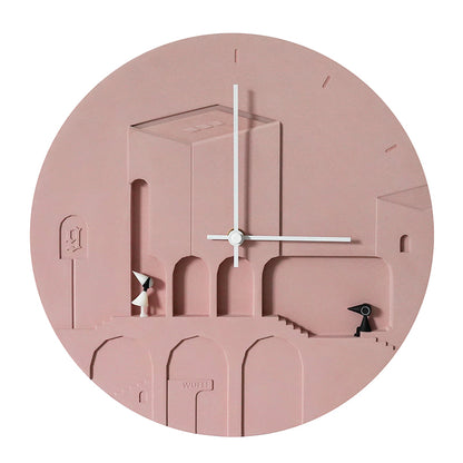 No Non Creative Cement Wall Clock Nordic Fashion Personality