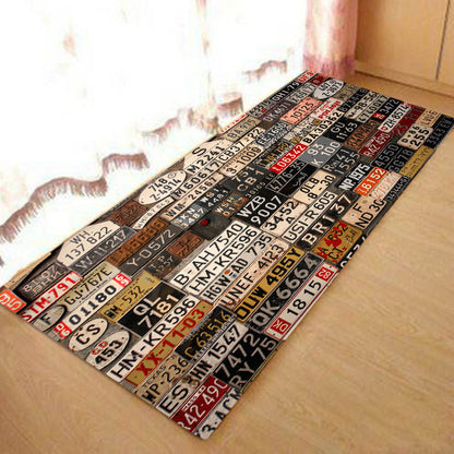 Kitchen Mat Bedroom Living Room Carpet Entrance Doormat Home Hallway Balcony Floor Mat Wood Pattern Bathroom Anti-Slip Long Rug