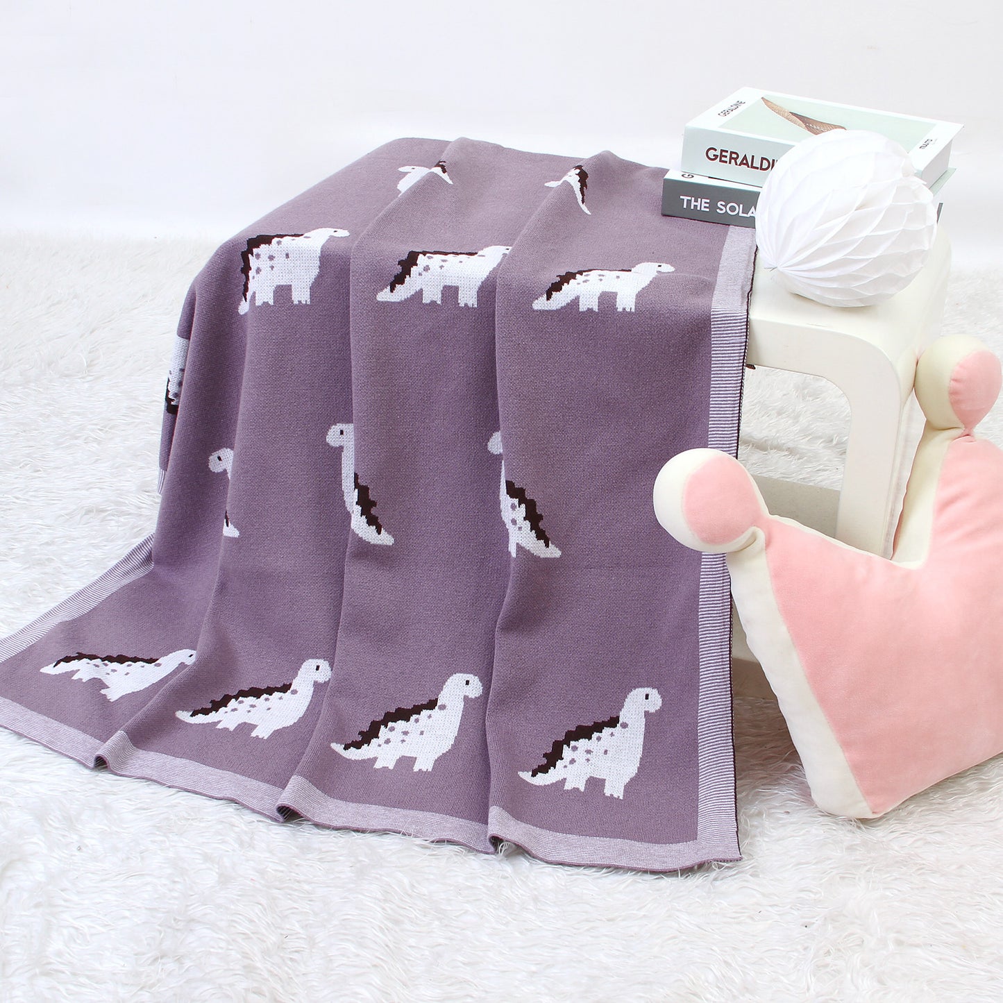 Baby Blanket Cartoon Little Dinosaur Knitted Baby Blanket Quilt