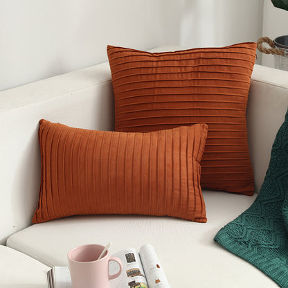 Nordic Simple Suede Vertical Clause Cushion Cover Nordic Style Furniture Sofa Cushion Pillow Stock Wholesale