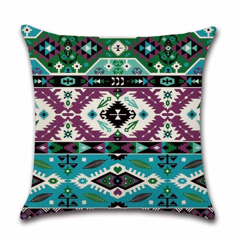 Cushion Covers Square Decorative Pillow Covers Cotton Linen Datura Throw Pillow Covers Set of 4 Cushion Covers 18x18 inch,