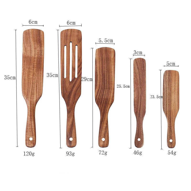 Acacia Teak Spatula Cooking kitchen Utensil Set Wooden Spurtles