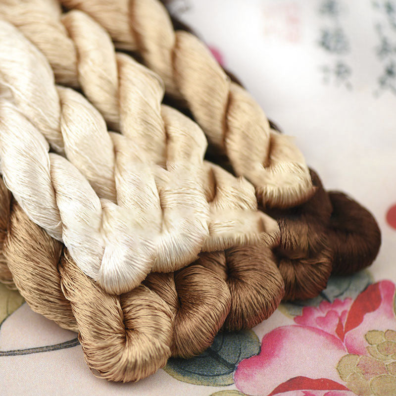 Wrapped Mulberry Silk Thread Large Branch Embroidery Thread Su Embroidery Wrapped Velvet Handmade