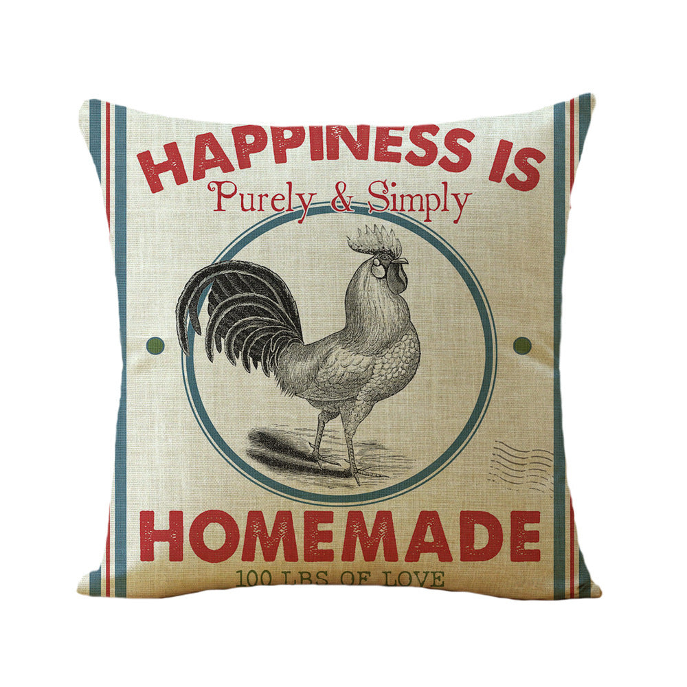 American Farm Style Car Sofa Linen Pillow